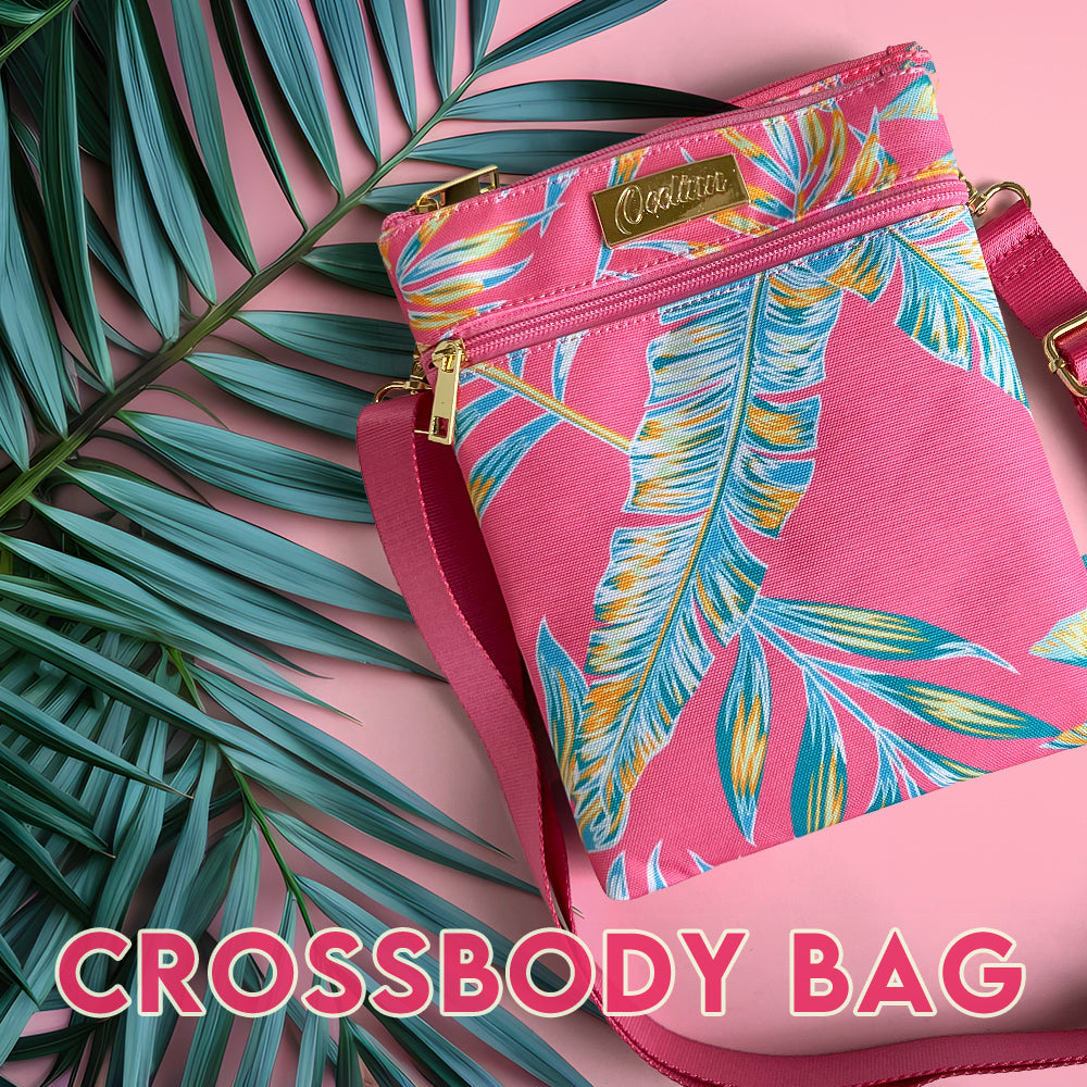 Teal Crossbody Bag with Sea Turtles Design
