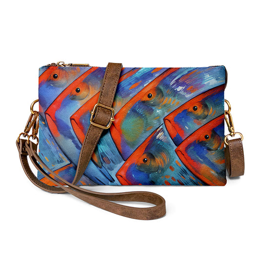Classic 7 Fishes Crossbody Bag with Unique Design for Timeless Style
