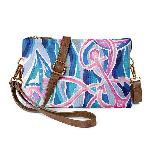 Unique Design Vintage Pink Anchor  Crossbody Bag for Bold and Stylish Looks
