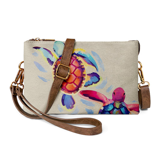 High-Quality Vintage Two Turtles Crossbody Bag for Timeless Style