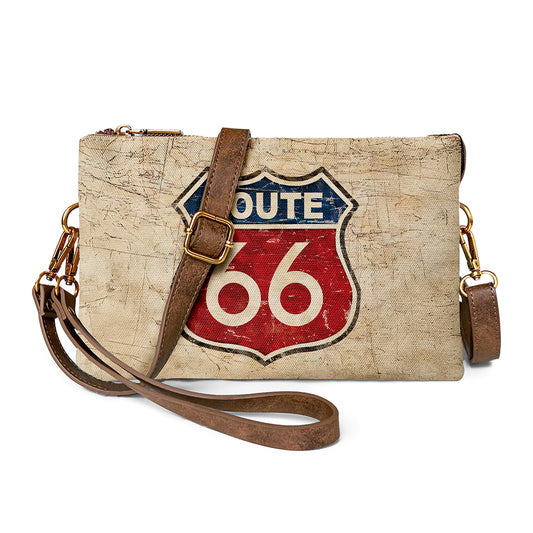 Casual and Versatile Vintage Route 66 Crossbody Bag for Everyday Style