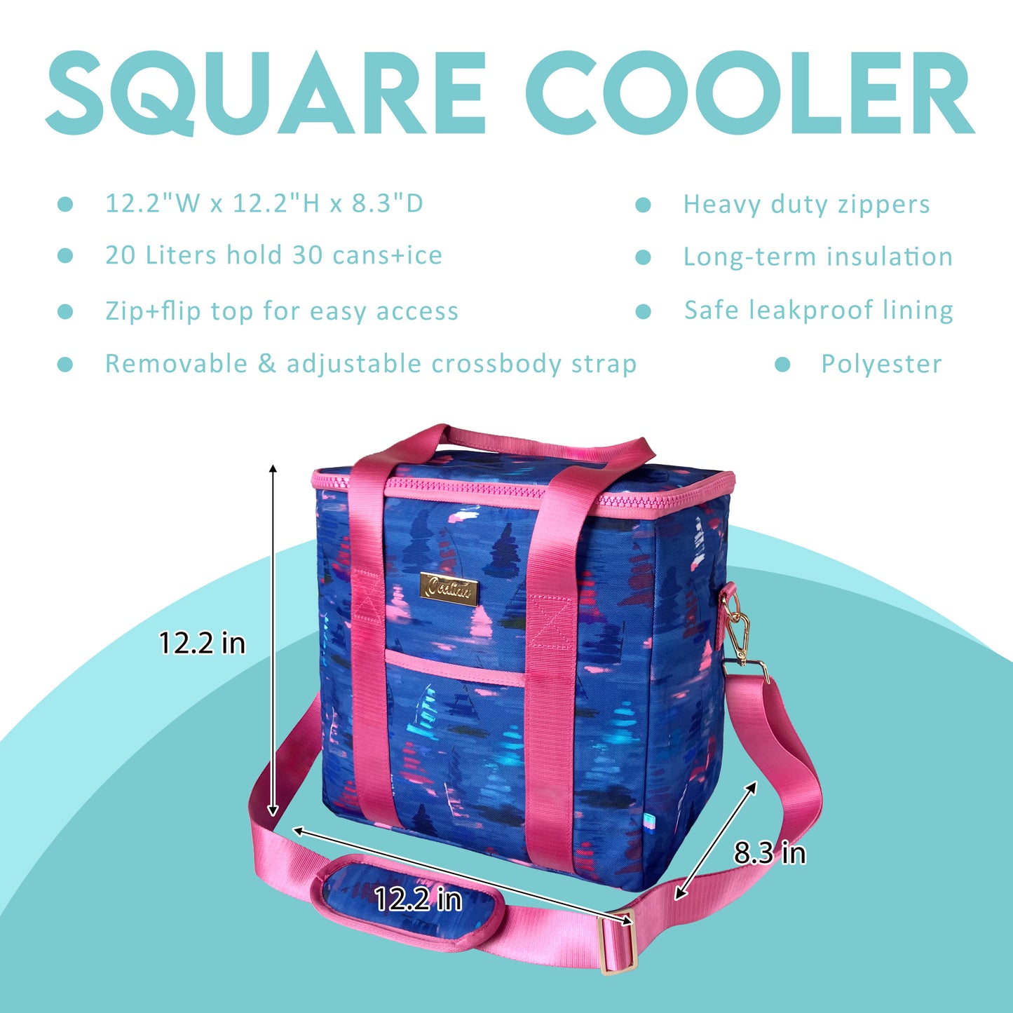 Square Cool Box with  Elk Adventures Like Wonderland in The Sky