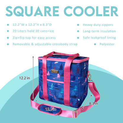 Square Cool Box with  Elk Adventures Like Wonderland in The Sky