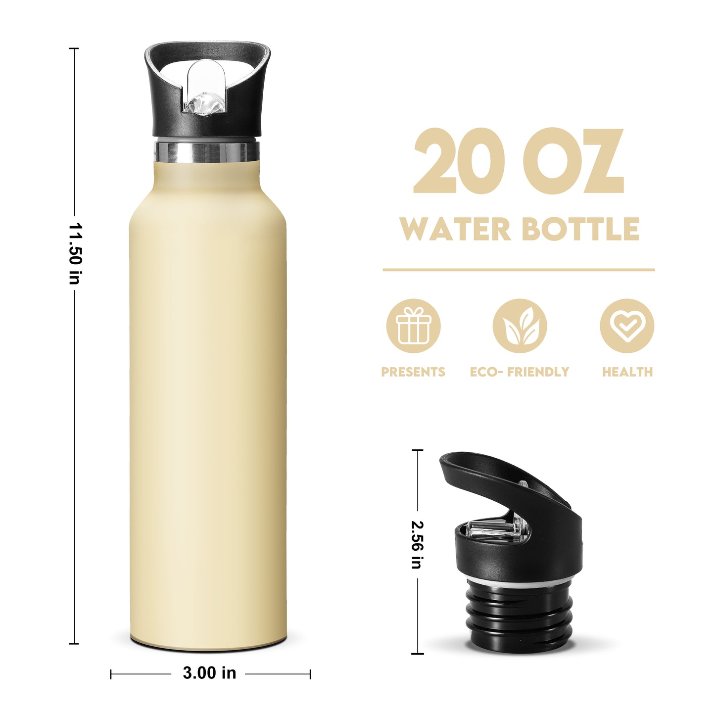 Busy Gardon Design 25oz personalized big water bottles in bulk