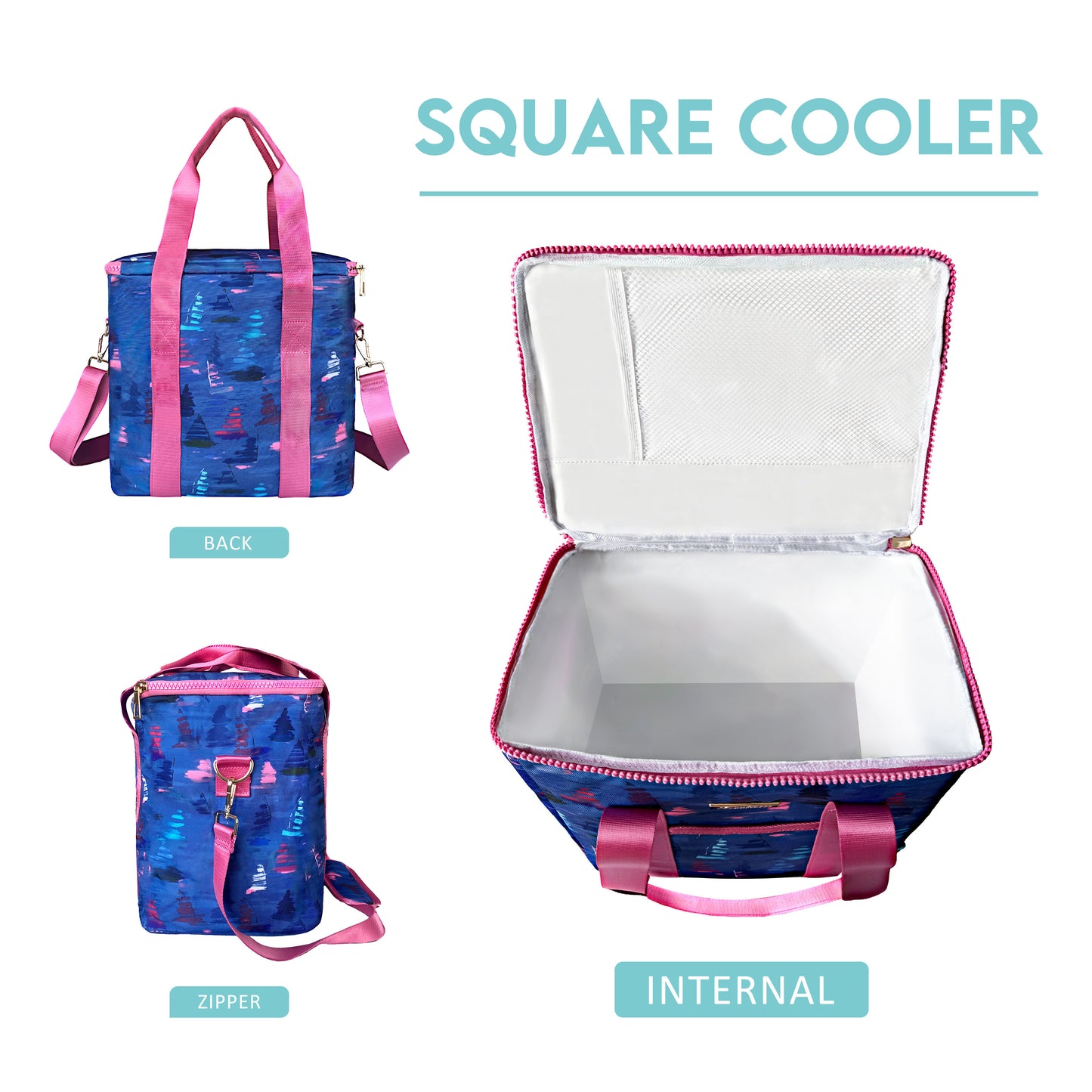 Square Cool Box with  Elk Adventures Like Wonderland in The Sky
