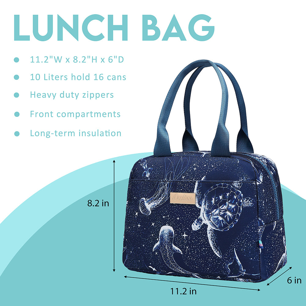 Colored Nebula Design Lunch Bag for Teens with Long-Term Insulation