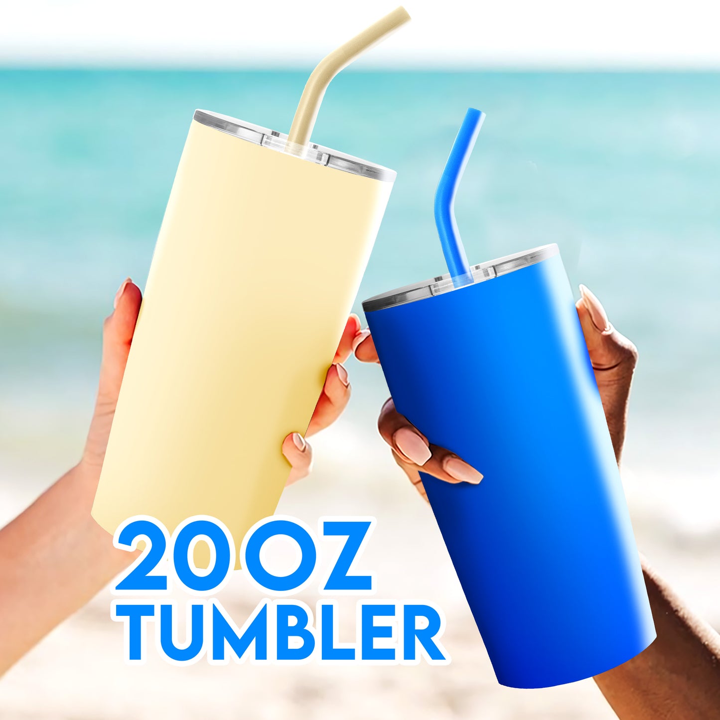 Highland Cows Design 20oz Tumbler Insulated Cups with Lids