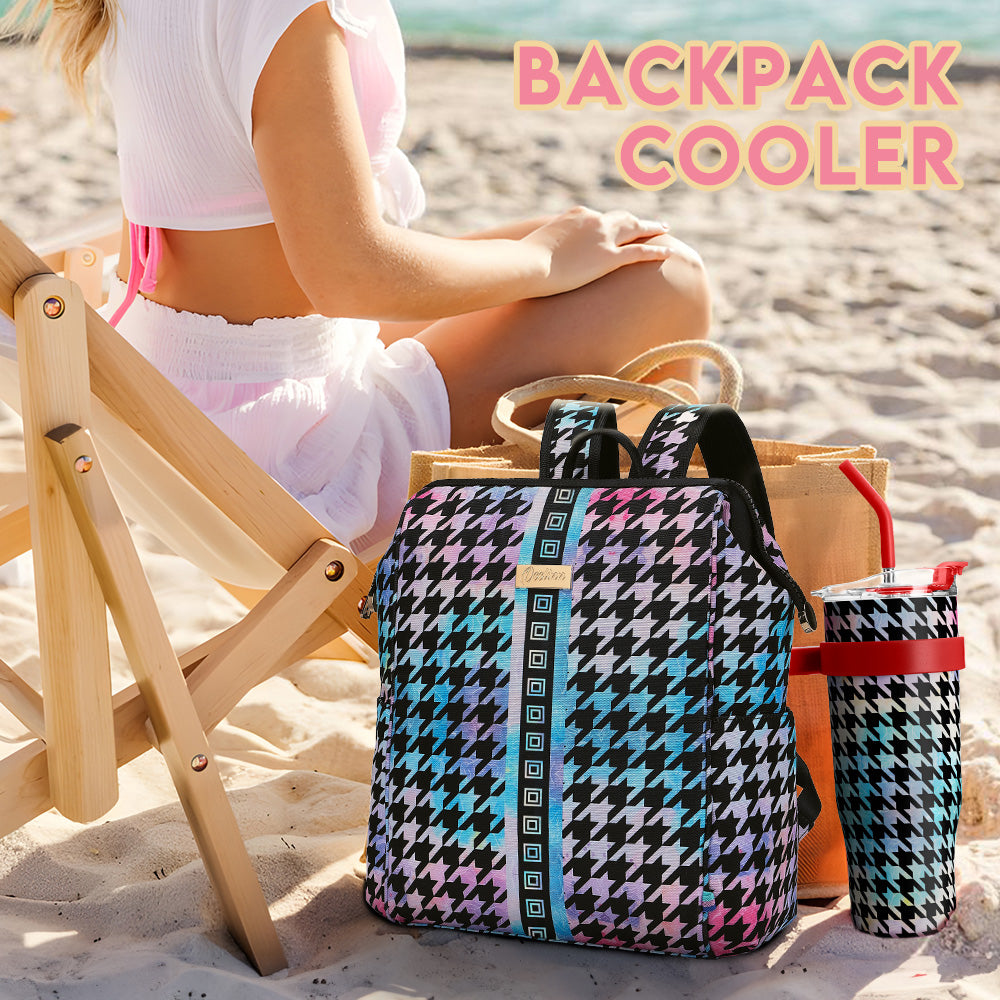 Blooming Adventures Vibrant Floral Backpack Cooler for Your Outdoor Escapes