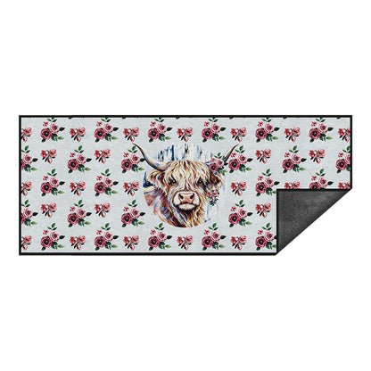 Highland Cows Design Personalized Charcoal Beach Towels