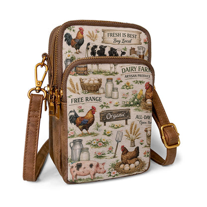 Fancy Farm sling shows farm animals and tractor