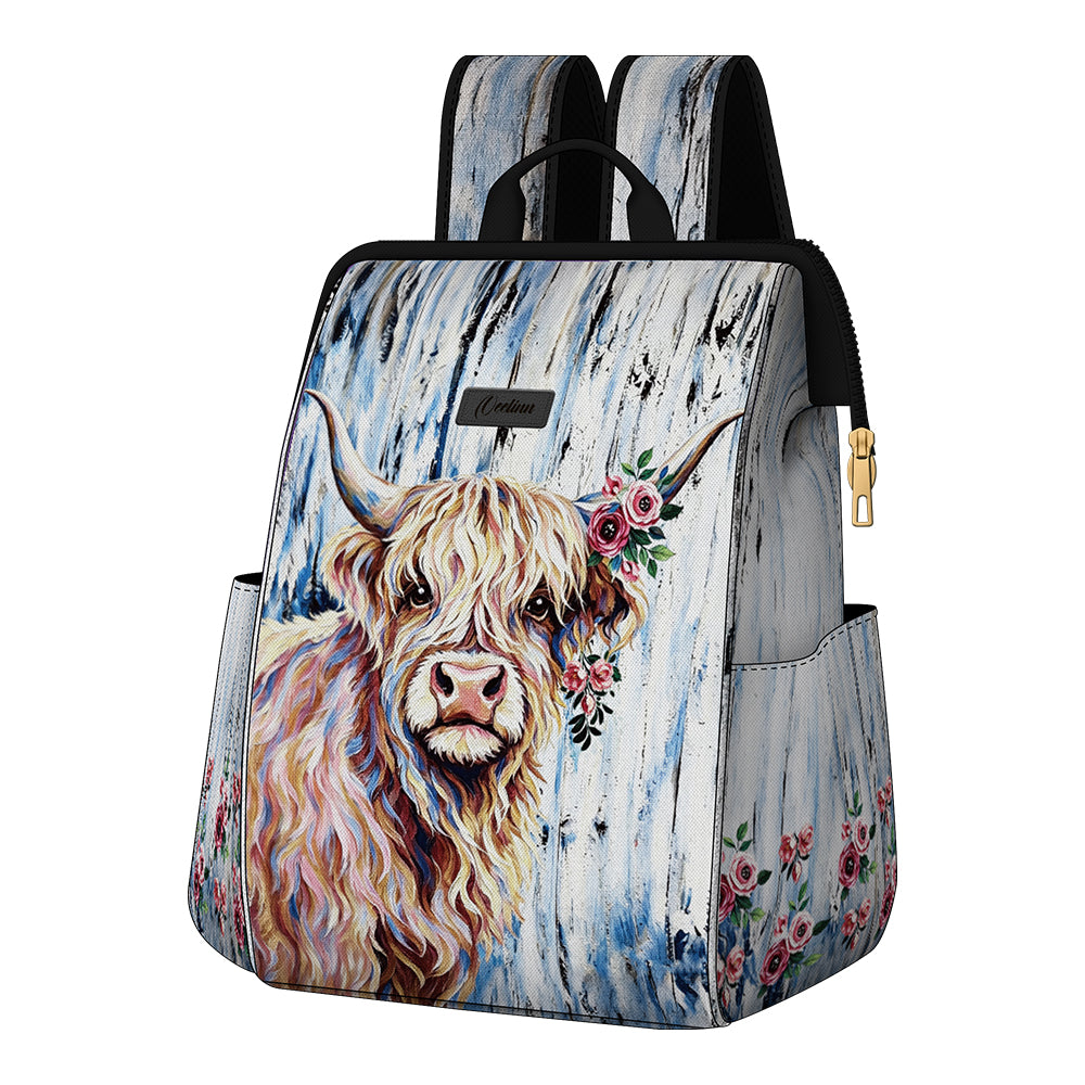 Highland Cows Design Backpacking Cooler with Comfortable Straps