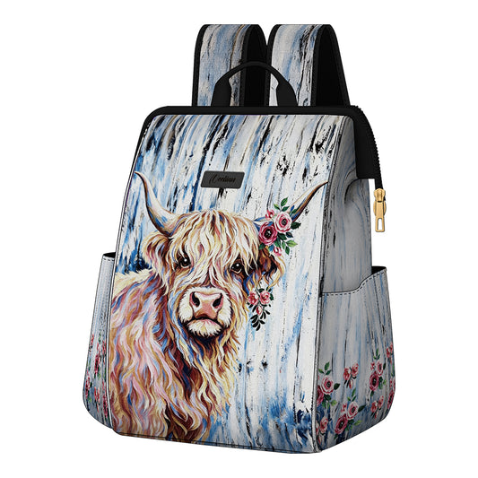 Highland Cows Design Backpacking Cooler with Comfortable Straps