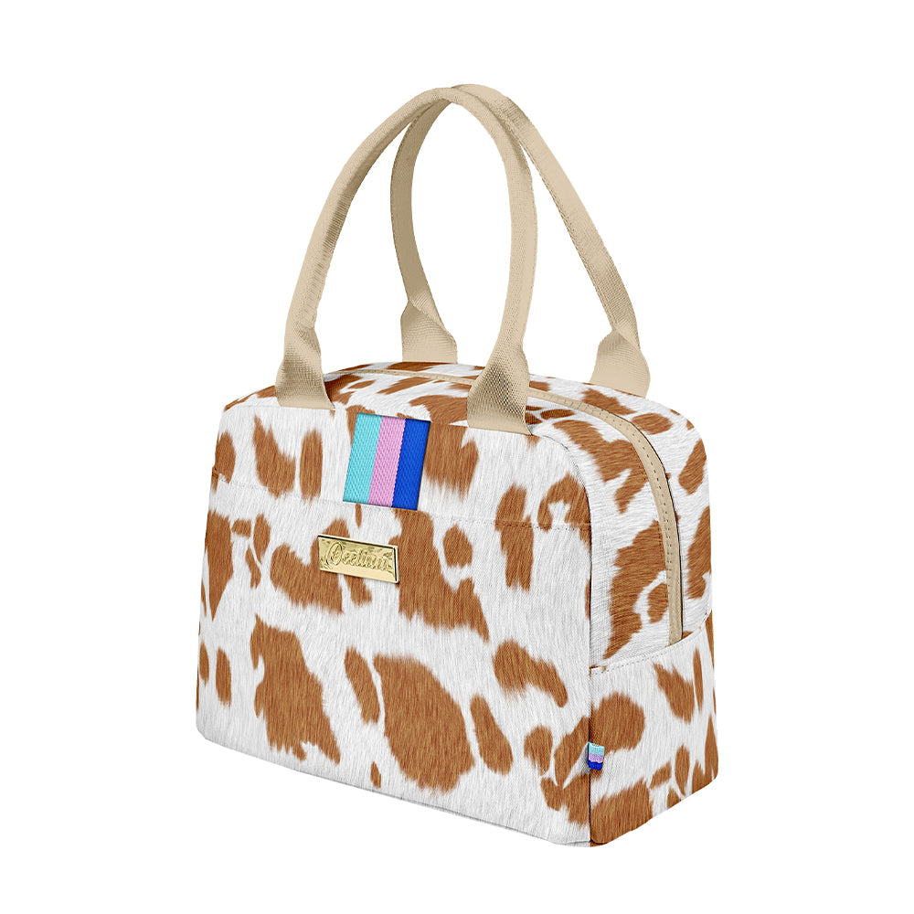 Leopard Print Lunch Bag with Long-Term Insulation