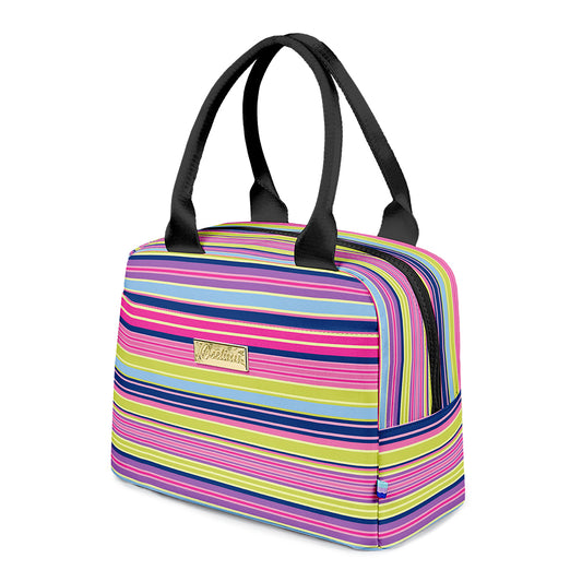 Vibrant and Fashionable Stripe World Lunch Bag for Trendy On-the-Go Meals