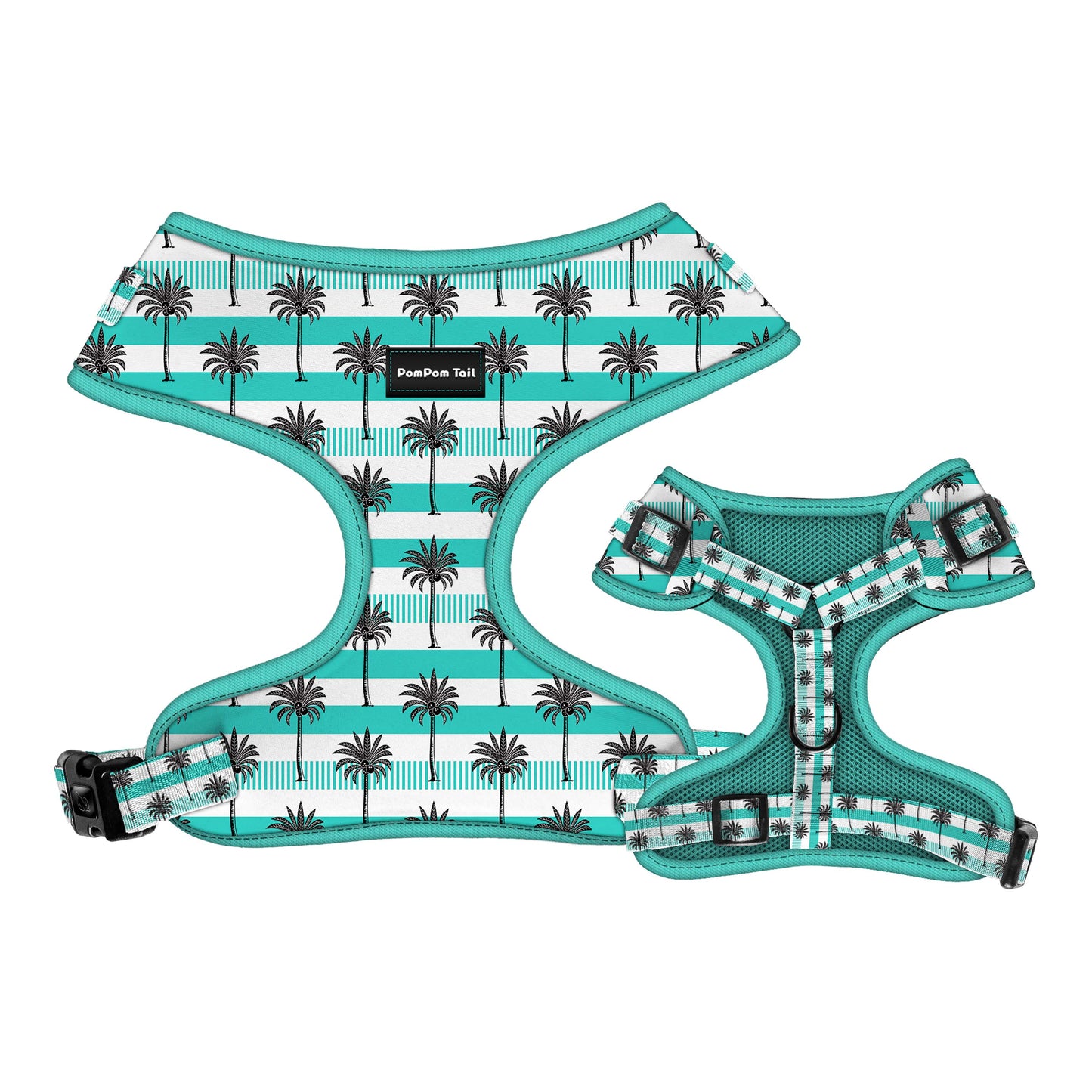 Palm Tree Dog Harness  Beachside Vibes and Vacation-Ready Style for Dogs of All Sizes