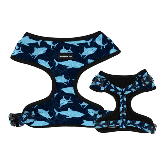 Cool Dog Harness Shark Design   Dive into Adventure with a Sea World-Inspired Look