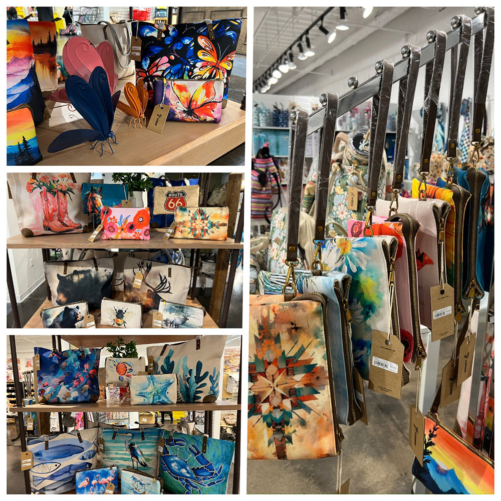 Sunflower canvas phone bag makes a cheerful gift