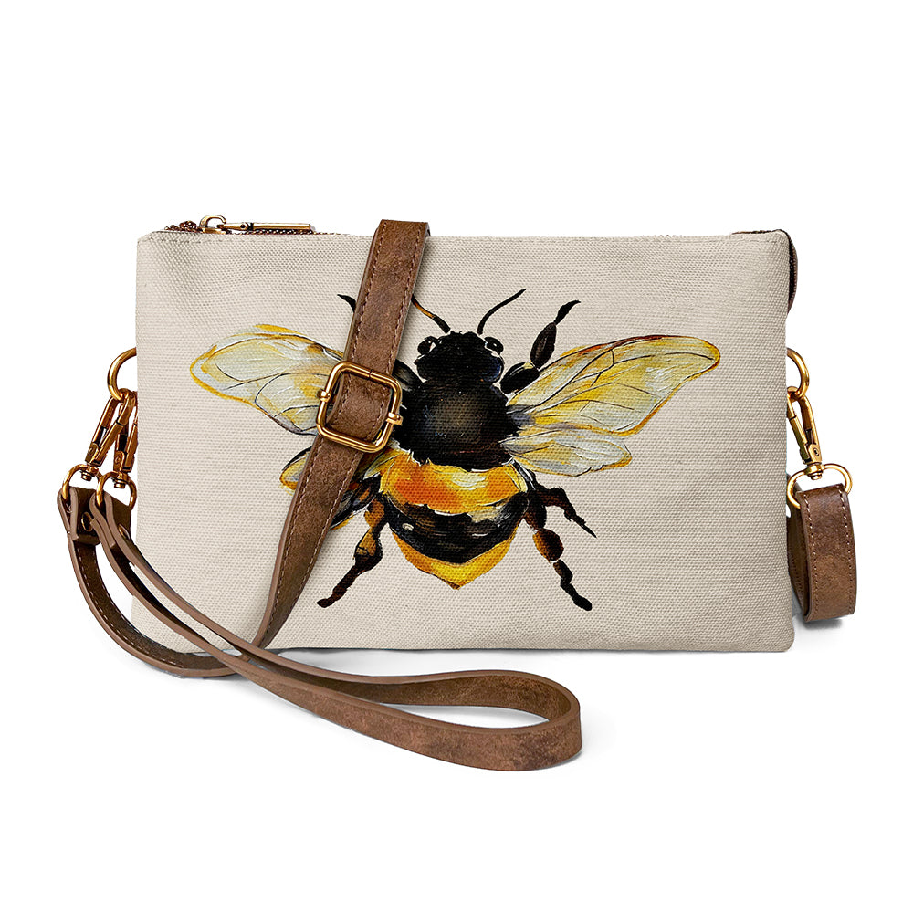 Adjustable Classic Bee Happy Crossbody Bag for Custom Comfort and Style