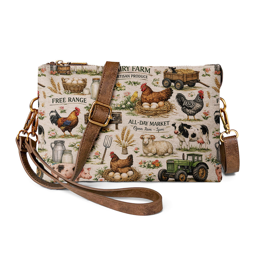 Fancy Farm canvas crossbody attracts country shops