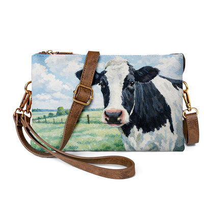 Cute dairy cow crossbody bag