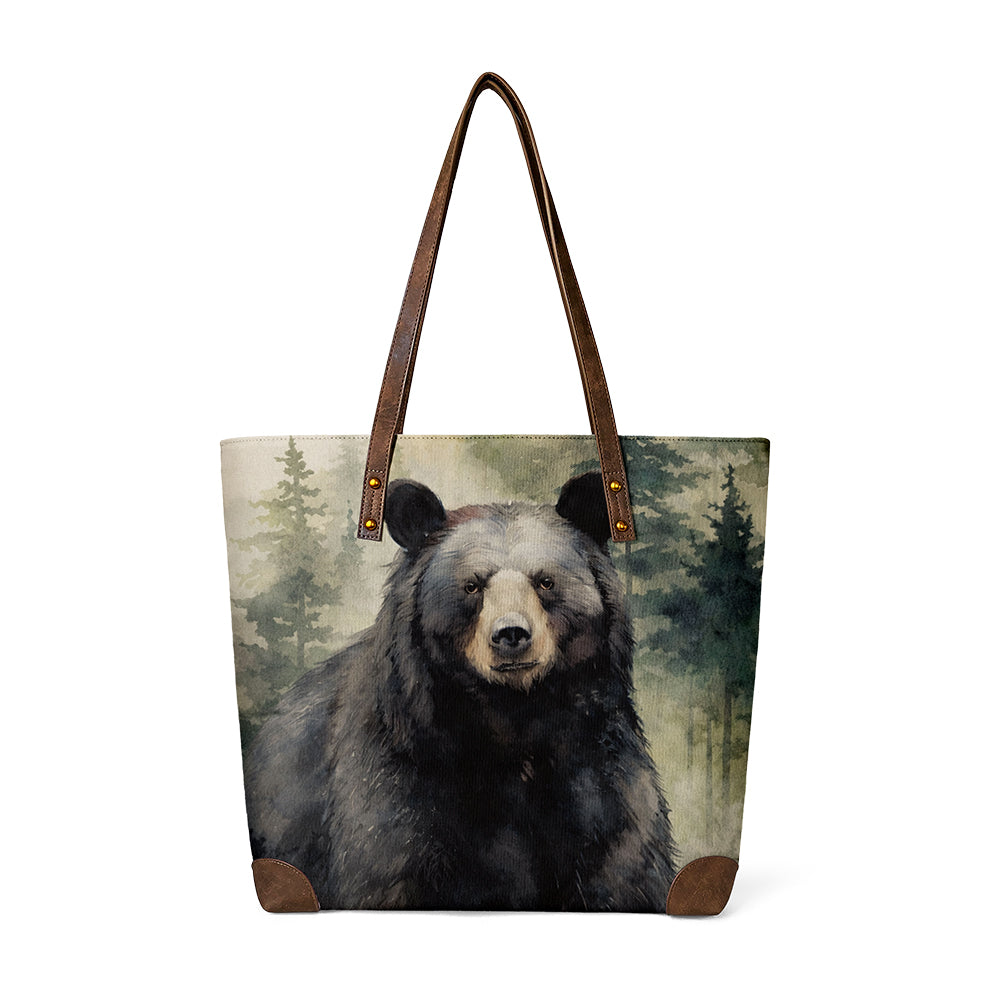 Wildlife Black Bear Classic Tote Vintage Natural Tranquility