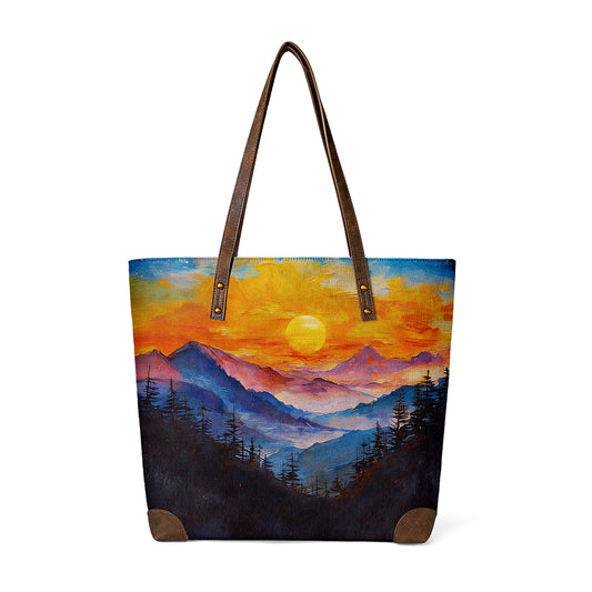 National Park Classic Tote Mountains and Sunrise