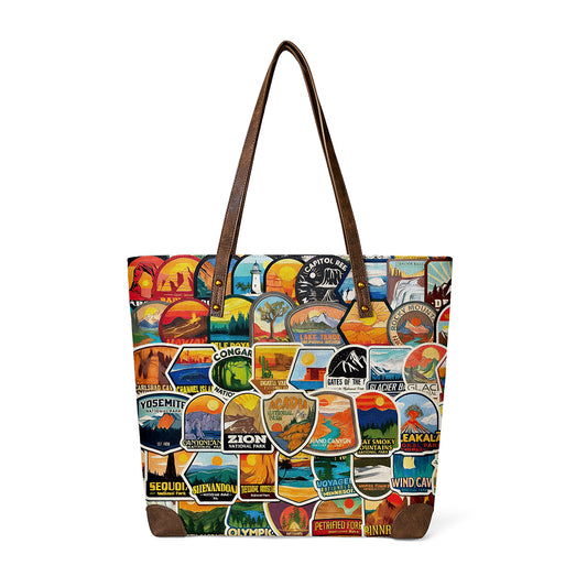 Scenic canvas tote celebrates national park travel