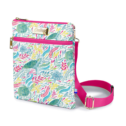 Swimming Turtle Design Crossbody Bag with Adjustable Strap