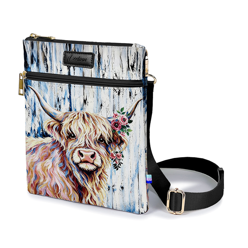 Charming Highland Cow Crossbody  Bag  Cozy Farmhouse Style On the Go