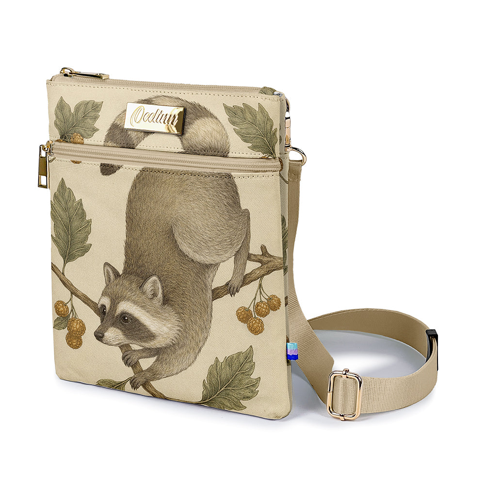 Curious Raccoon Crossbody Bag