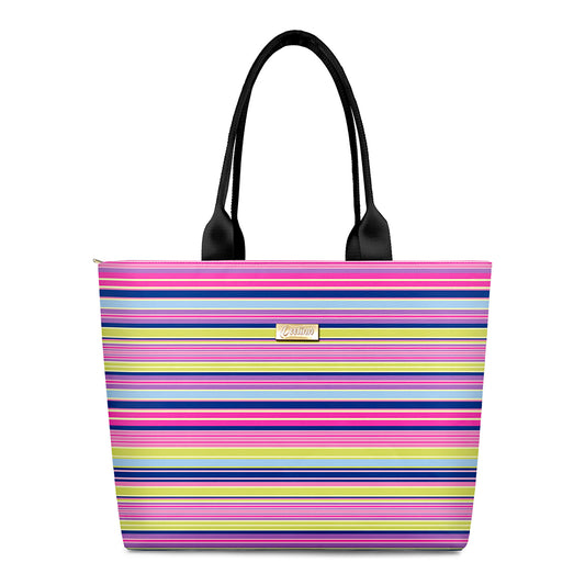 Bold and Fashionable Stripe World Tote Bag for a Trendy, Stylish Look