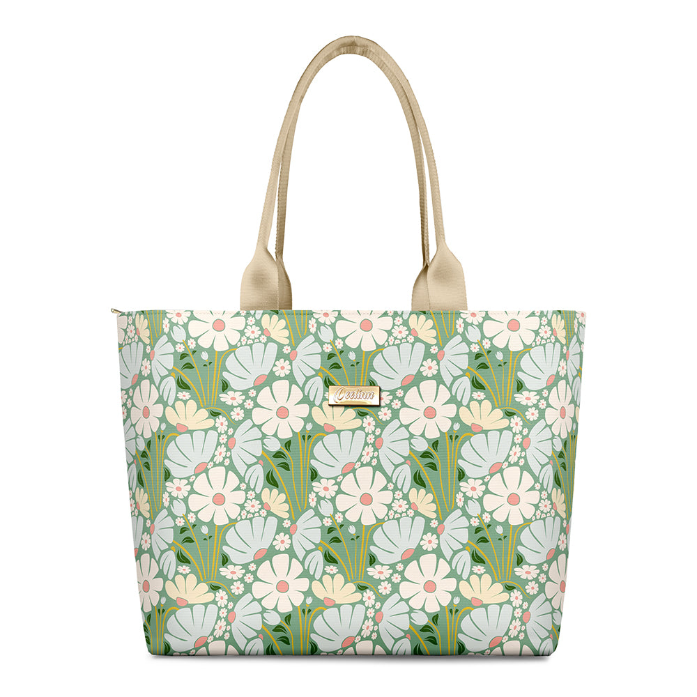 Fresh and Compact Wild Daisy Tote Bag for Effortless Everyday Style