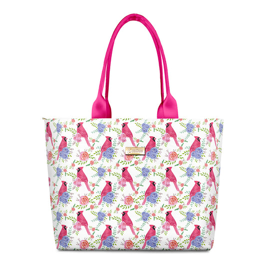 Spacious and High-Capacity Rose Cardinals Tote Bag for All Your Essentials