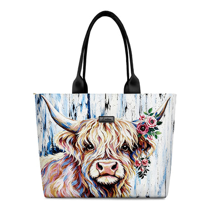 Highland Cow Tote Bag   Multi-Purpose, Affordable, and Full of Farmhouse Charm