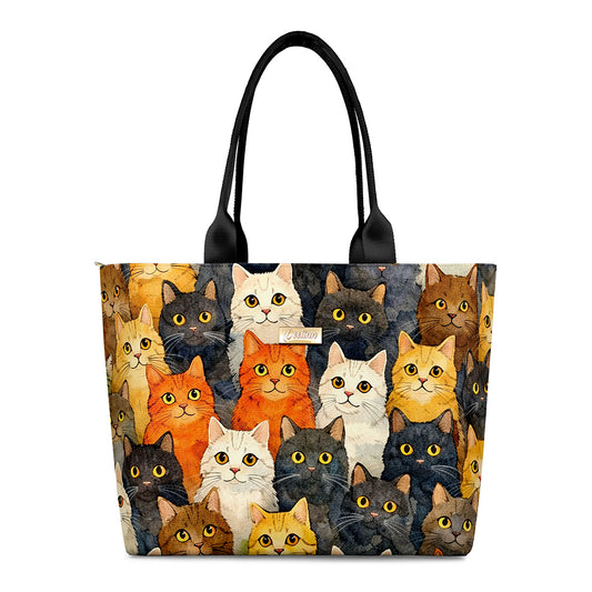 Cat Crowd Tote Bag