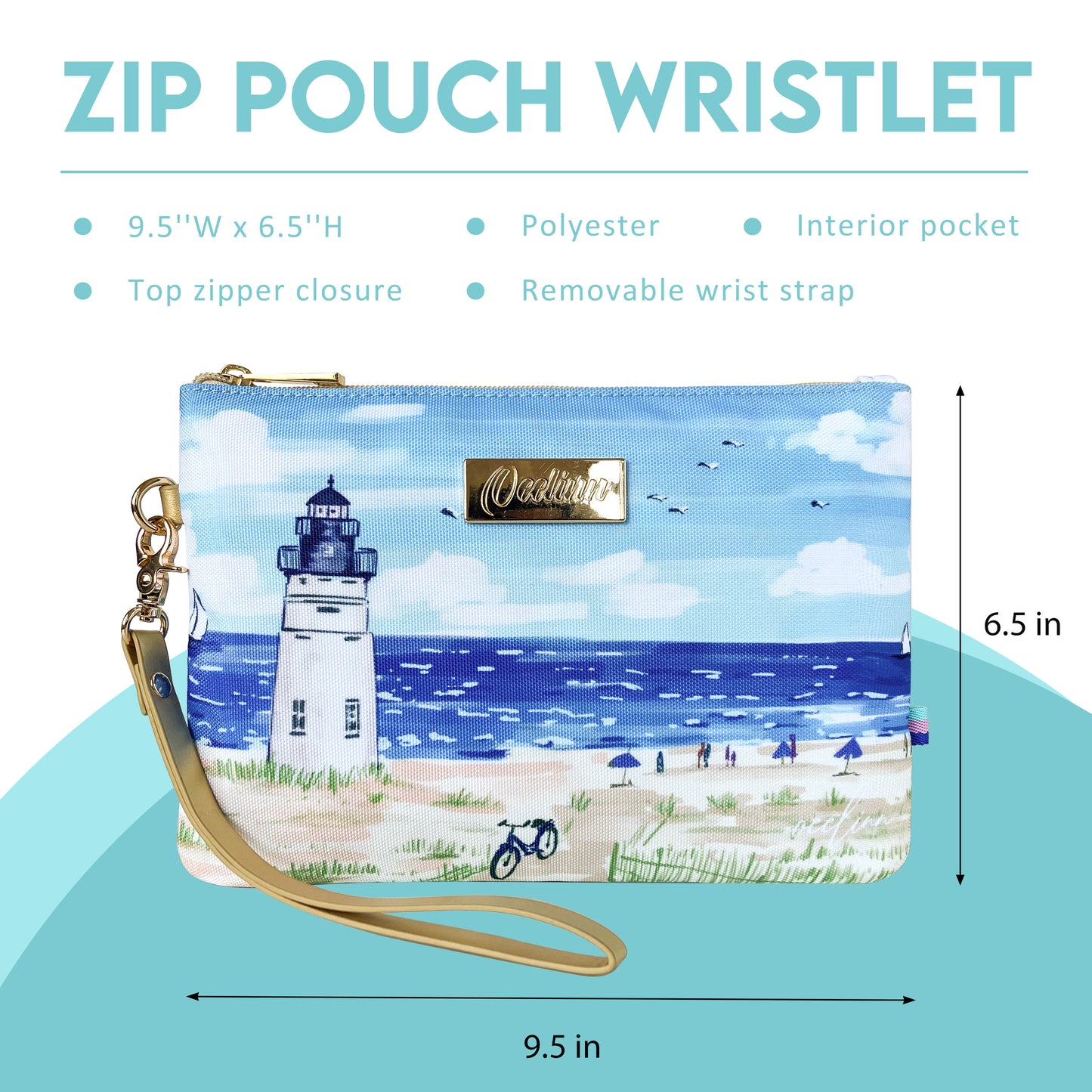Adorable Blue Crab Zip Pouch Wristlet Fun, Functional, and Perfect for On-the-Go