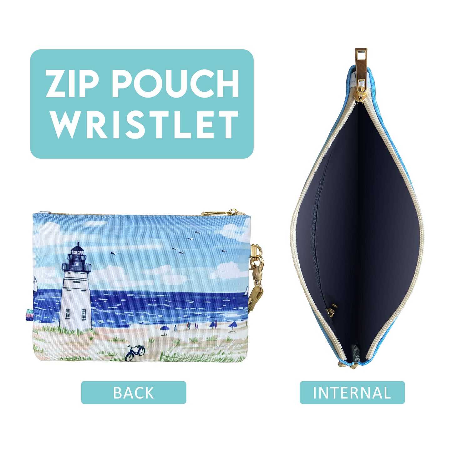 Adorable Blue Crab Zip Pouch Wristlet Fun, Functional, and Perfect for On-the-Go