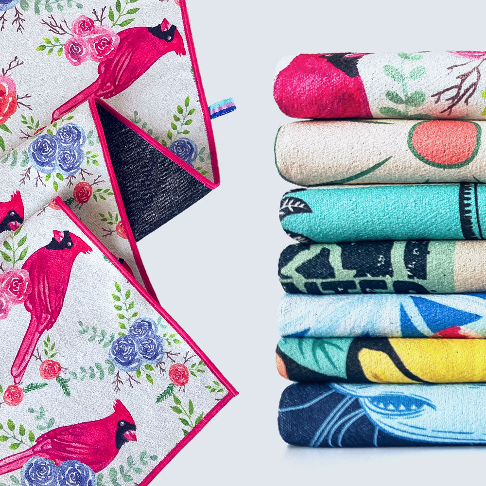 Wild Daisy  Design Personalized Super Absorbent Charcoal Towels for Travel