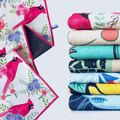 Wild Daisy  Design Personalized Super Absorbent Charcoal Towels for Travel