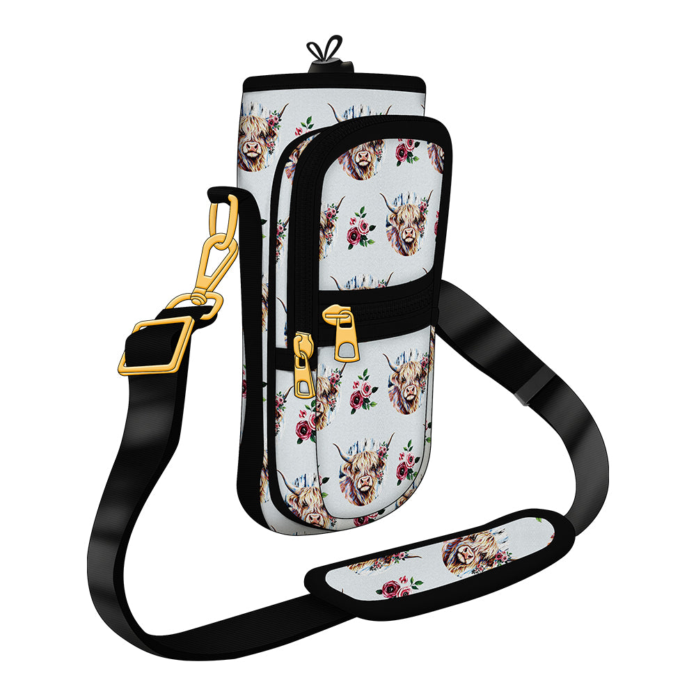 Highland Cows Design Best Water Bottle Carrier for Walking