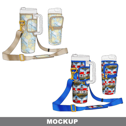 Custom Oeelinn Water Bottle Carrier Bag Fits 40oz Holder