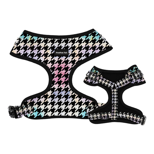 Comfortable Dog Harness Houndstooth Design  Classic and Fashionable for Every Pup