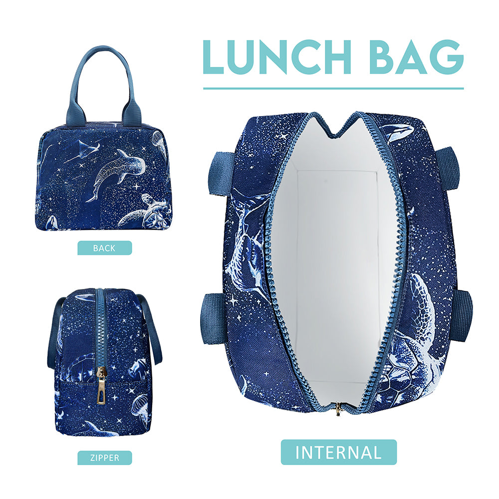 Colored Nebula Design Lunch Bag for Teens with Long-Term Insulation