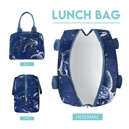 Time Tunnel Black Lunch Bag with Long-Term Insulation for Fresh Meals